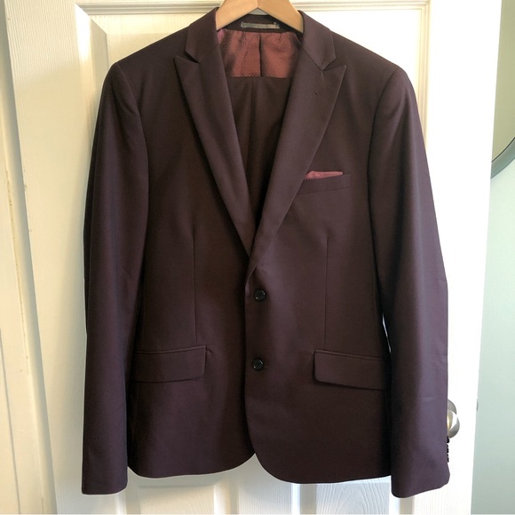 RW&CO. Other - RW&Co. Suit, Slim Fit Burgundy